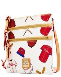Dooney & Bourke Philadelphia Phillies Coated Cotton Triple Zip Crossbody Bag