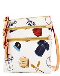 Dooney & Bourke Tampa Rays Coated Cotton Triple Zip Crossbody Bag