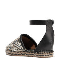 Isabel Marant Carlyce Printed Canvas And Leather Espadrilles