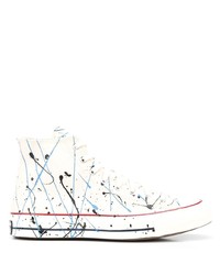 Converse Chuck 70 Hi Natural Paint Splattered Sneakers