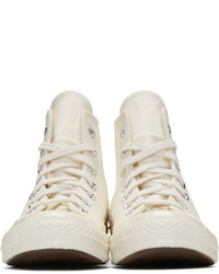 Comme des Garcons Comme Des Garons Play Off White Converse Edition Chuck Taylor All Star 70 High Top Sneakers
