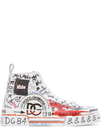 Dolce & Gabbana Multicolor Graffiti Portofino High Sneakers