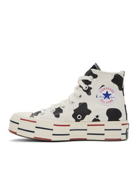 Brain Dead Off White And Black Converse Edition Cow Chuck 70 High Sneakers