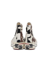 Brain Dead Off White And Black Converse Edition Cow Chuck 70 High Sneakers