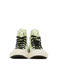 Converse Off White And Green Happy Camper Chuck 70 High Sneakers
