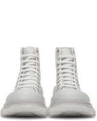 Alexander McQueen Off White Print Tread Slick High Sneakers