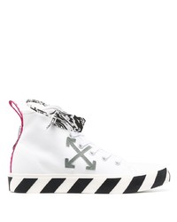 Off-White Vulcanised Mid Top Canvas Sneakers