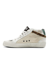 Golden Goose White And Black Mid Star Sneakers