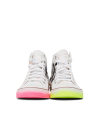 Vetements White Hardcore Happiness High Top Sneakers