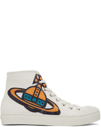 Vivienne Westwood White Plimsoll High Top Sneakers