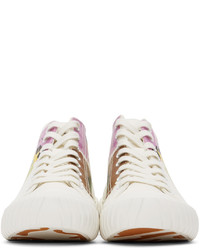 Kenzo White Tiger Crest High Sneakers