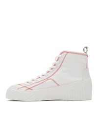 Kenzo White Volkano High Top Sneakers
