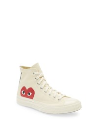 Comme Des Garcons Play X Converse Chuck Taylor Hidden Heart High Top Sneaker In White At Nordstrom