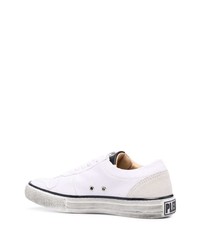 Philipp Plein Flame Low Top Canvas Sneakers