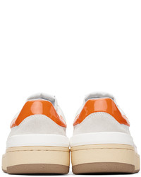 Lanvin Orange White Clay Sneakers