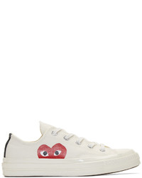 Comme des Garcons Play Off White Converse Edition Chuck Taylor All Star 70 Sneakers