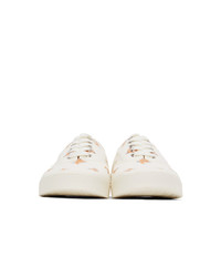 MAISON KITSUNÉ White Allover Fox Head Sneakers