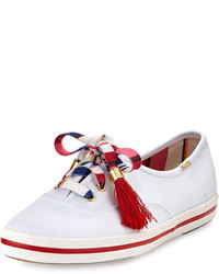Kate Spade New York Kick Sneaker With Printed Laces White