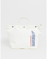 Calvin Klein Jeans Calvin Klein Utility Canvas Tote Bag With Print