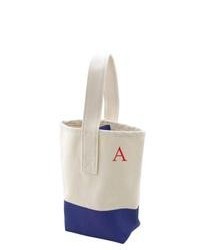 Cathy's Concepts Navy Color Dipped Canvas Wine Tote