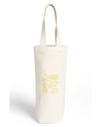 Girls Can Tell Corkscrew Wine Tote White One Size