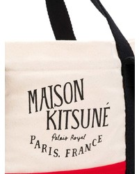 MAISON KITSUNE Maison Kitsun Tricolour Logo Tote Bag