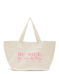 Sporty and Rich Off White Be Nice Tote