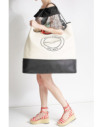 Sonia Rykiel Printed Canvas Tote With Leather