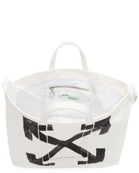 Off-White White Brushed Arrows Tote