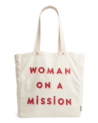 FEED Woman On A Mission Canvas Tote