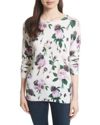 Equipment Sloane Floral Print Cashmere Sweater