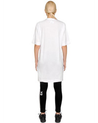 Y-3 Alien Print Cotton Jersey T Shirt Dress