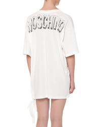 Moschino Graphic Print T Shirt Dress White