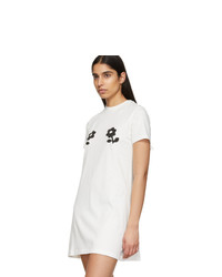 ALEXACHUNG Off White Double Daisy T Shirt Dress