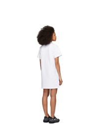 Acne Studios White Reverse Logo T Shirt Dress