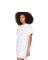 Acne Studios White Reverse Logo T Shirt Dress