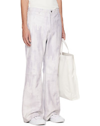 Acne Studios White Leather Trousers