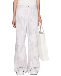 Acne Studios White Leather Trousers