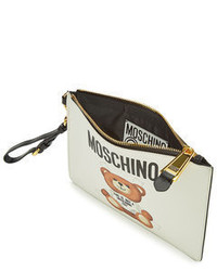 Moschino Printed Zip Clutch