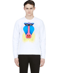 DSquared 2 White Baboon Graphic Sweater