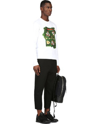 DSquared 2 White Monkey Graphic Sweater
