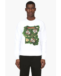 DSquared 2 White Monkey Graphic Sweater