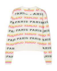 Kenzo Intarsia Cotton Blend Sweater