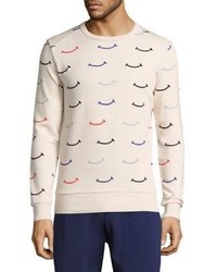 Commune De Paris Joie Smile Print Cotton Sweatshirt