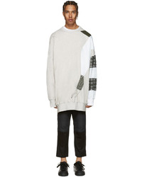 J.W.Anderson Jw Anderson Ssense Grey Kelly Beeman Edition Oversized Graphic Pullover