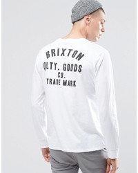 Brixton Long Sleeve T Shirt With Back Print
