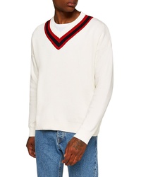 Topman Milan Oversize V Neck Sweater