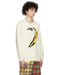 R13 Off White Velvet Underground Oversized Sweater