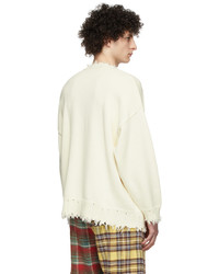 R13 Off White Velvet Underground Oversized Sweater