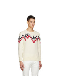 Moncler Off White Wool And Alpaca Sweater